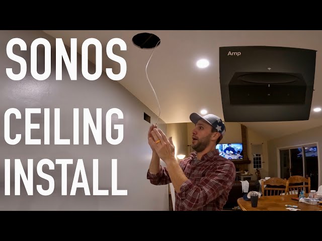 DIY: Installing Ceiling-Mounted Sonos Speakers & Setting up the Sonos Amp #sonos #familydiytv