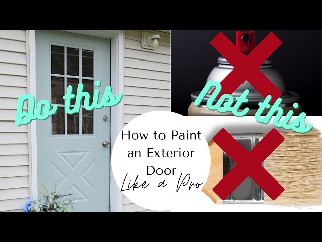 How to Paint Metal Front Door| With No Brush Marks| With Windows| Paint Sprayer| DIY