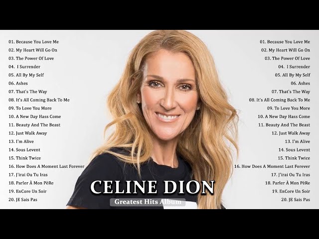 Celine Dion - Best Of Love Songs Celine Dion - Greatest Hits Playlist Celine Dion Collection 2021