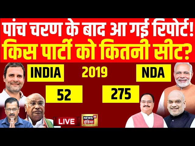 Lok Sabha Election Live: पांचवां चरण किसको कितनी सीट | Congress VS BJP | PM Modi | Rahul Gandhi