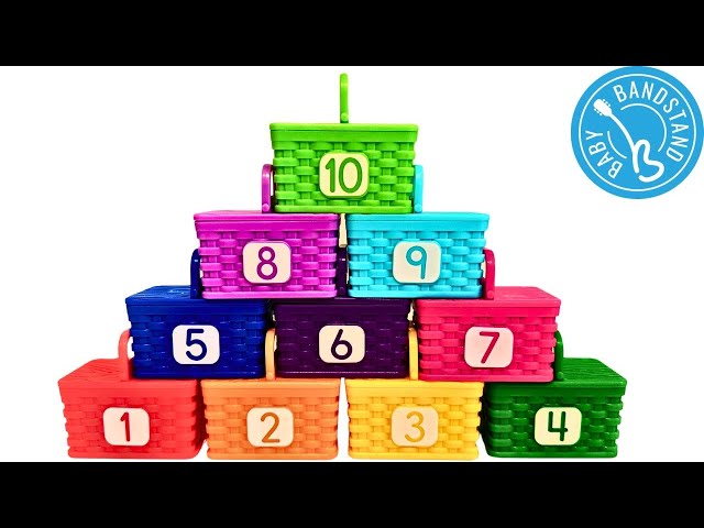 Learn Colors and Numbers- Educational Video for Toddlers- Cookie Jar & Picnic Basket Toy