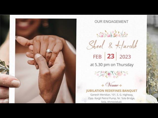 🔴LIVE || Sheel 💍 Hardik || Engagement || Jubilation Redefines Banquet || 23.02.23 ||