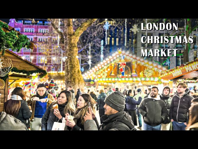 Christmas Tour 2023- London  | Leicester Square Christmas Market & Lights | London Walk [4K HDR]