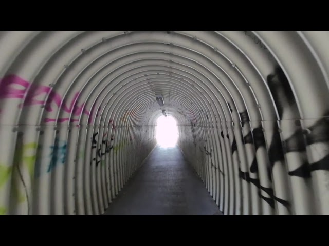Pedestrian Tunnel under a Rail Road  on Your VR180 Holiday