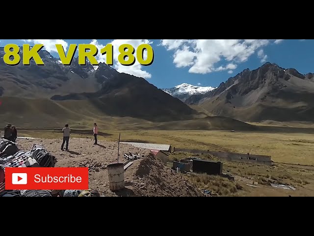 8K VR180 3D Abra La Raya pass in Peru 4352m above sea level (Travel videos, ASMR/Music 4K/8K)