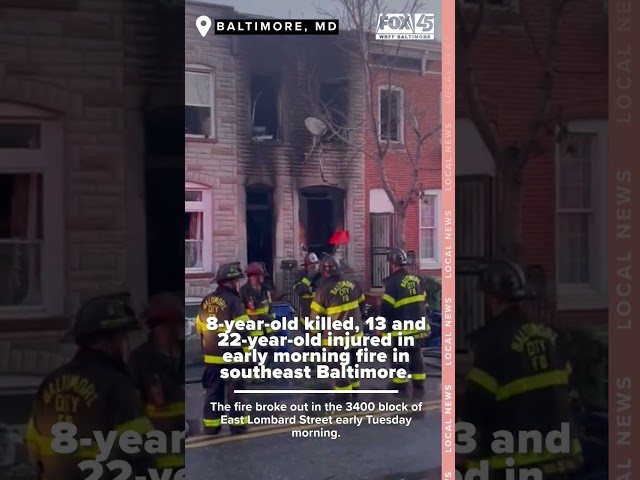 8-year-old killed in early morning house fire in Baltimore