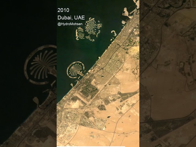 Urban Growth in Dubai, UAE, since 1990