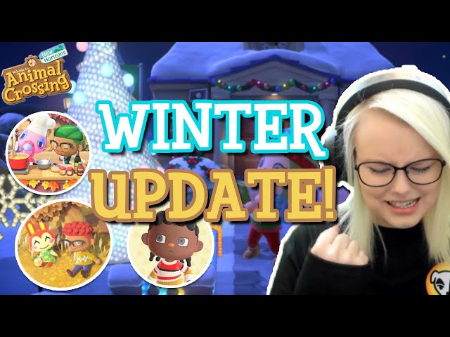 NEW REACTIONS!? New Hair, Christmas & More | Animal Crossing: New Horizons Winter Update | Reaction