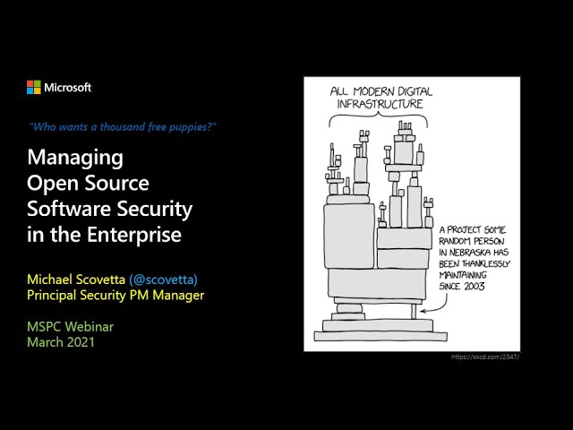 Managing Open Source Software Security in the Enterprise - Cybersecurity Fundamentals