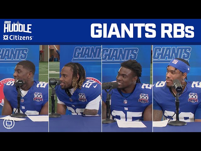 Giants Running Back Interviews: Devin Singletary, Eric Gray, Tyrone Tracy Jr. | Giants Huddle