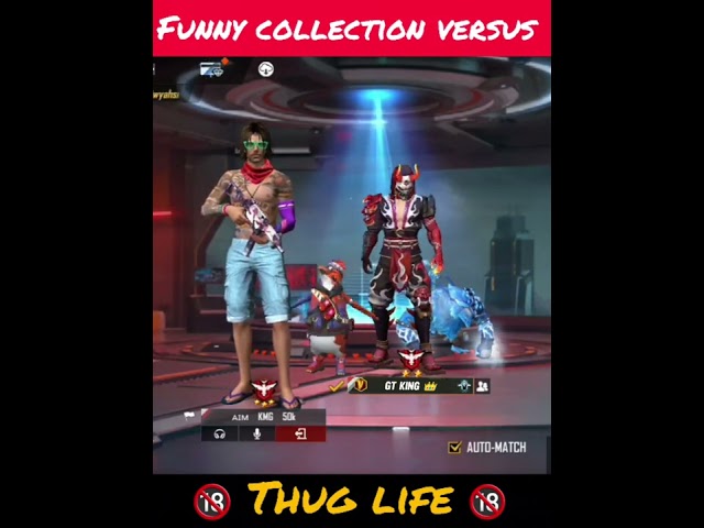Funny collection versus 😂💕and thug life || Gt king VS kd morattu gaming 💕🤣#short @gamingtamizhan29