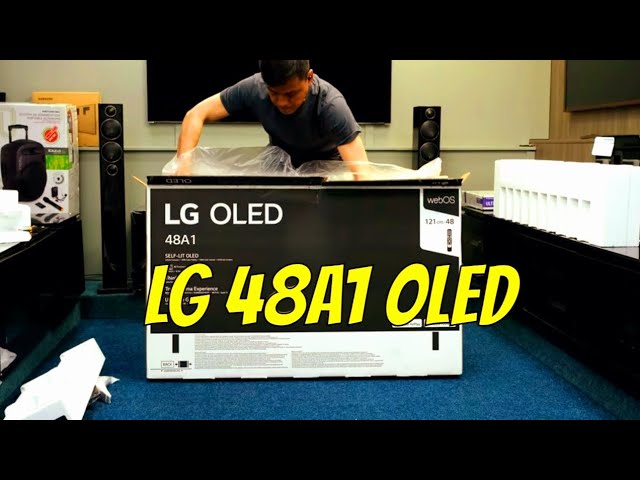 LG OLED 48A1 Unboxing, Setup and 4K HDR Retail Demos Review, OLED48A16LA