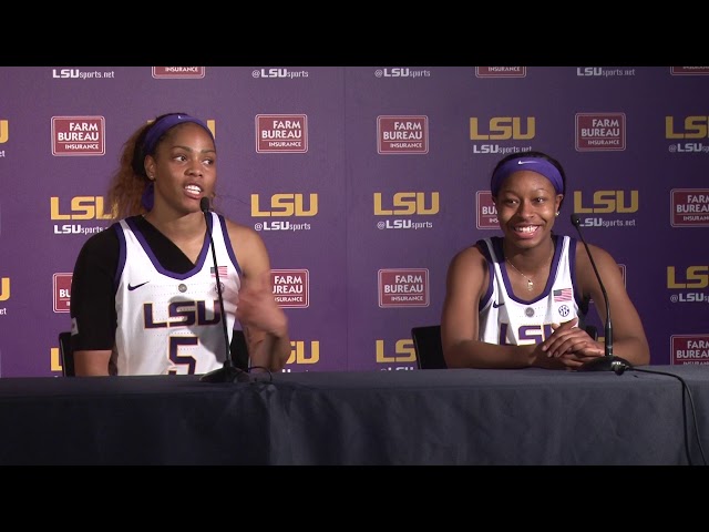 LSU starters Khayla Pointer and Ayana Mitchell discuss first game of the season