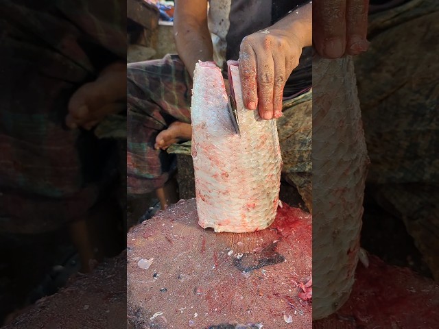 Amazing Big Rohu Fish Cutting Skills Live In Fish Market || #shorts