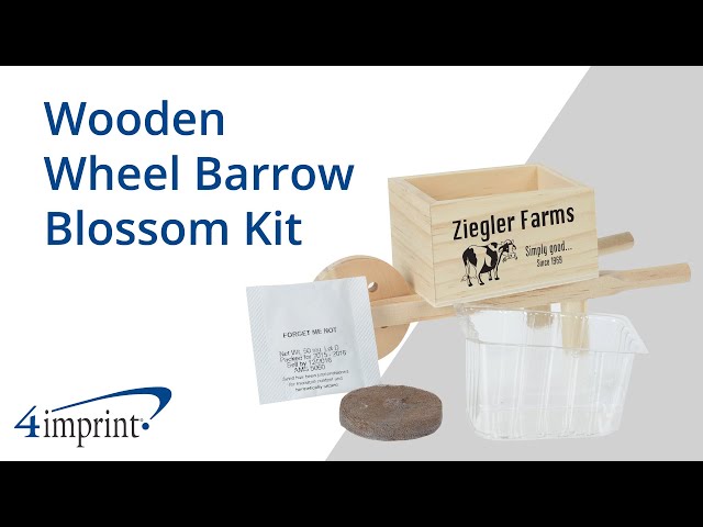 Wooden Wheel Barrow Blossom Kit - Promotional Products by 4imprint