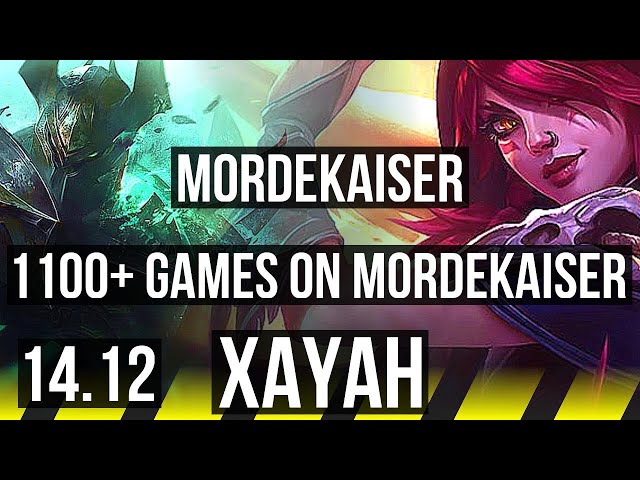 MORDEKAISER & Swain vs XAYAH & Rakan (ADC) | 1100+ games, 10/3/12 | BR Master | 14.12