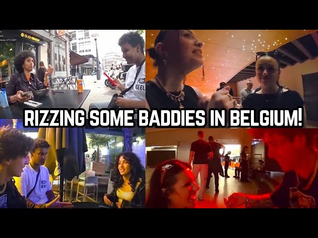 RIZZING SOME BADDIES IN BELGIUM #sampepperlive  #kickstreaming #belgium