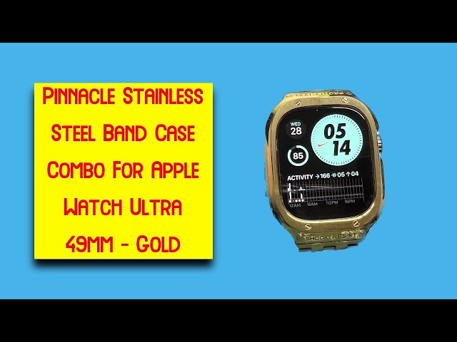 Pinnacle Stainless Steel Band Case Combo For Apple Watch Ultra 49mm - United States / gold / 49mm
