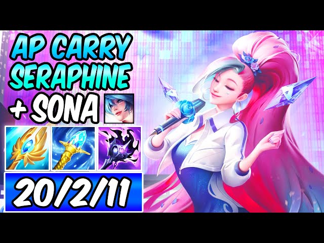 SO BROKEN YOU HAVE TO TRY THIS! SERAPHINE APC & SONA BOT LANE | New Build & Runes -League of Legends