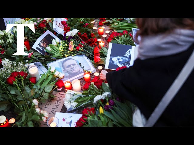LIVE: Alexei Navalny vigil held in front of Russian embassy in Berlin
