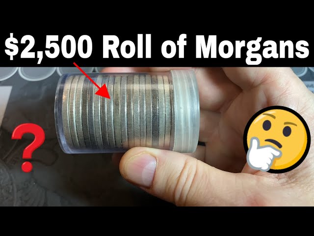 Searching a Full Roll of Morgan Silver Dollar Coins with Better Dates!