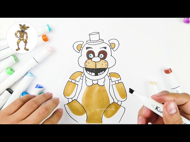 How to Draw Freddy Fazbear - Five Nights at Freddy's | Step by step | Drawing for kids