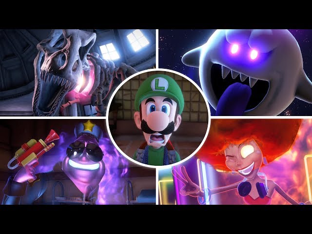 Luigi's Mansion 3 - All Bosses with Cutscenes and Ending