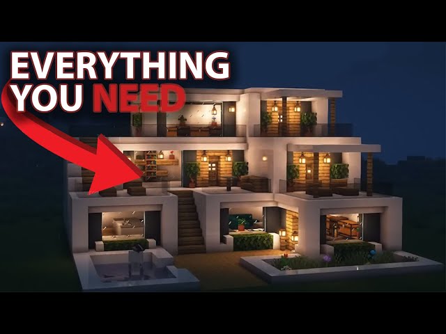 Minecraft: Ultimate Modern House Tutorial🏠 | Time For Minecraft