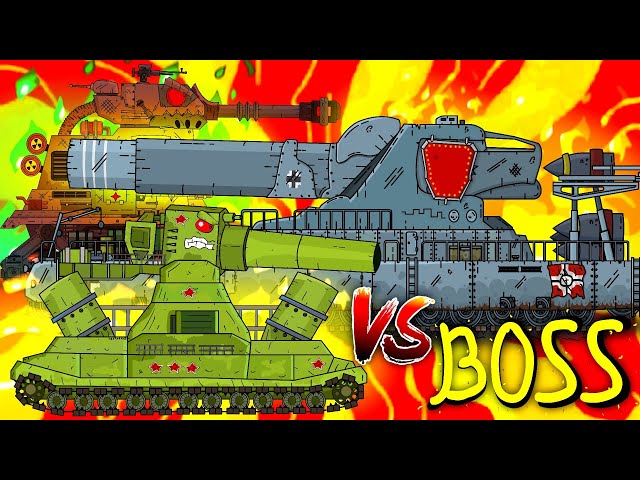 Mega Tanks Vs Mega Boss- Cartoons about tanks