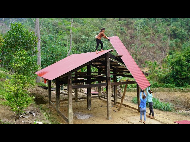 Building Farm: Renovate the old house, New corrugated iron roof - My Bushcraft / Nhất