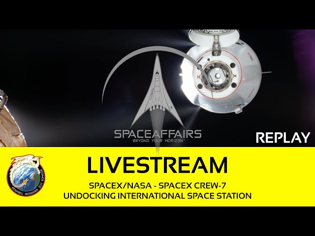 SpaceX/NASA - SpaceX Crew-7 - Undocking International Space Station - March 11, 2024