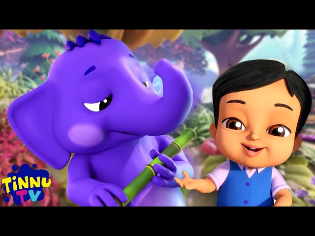 Ek Mota Hathi In Purple Color, एक मोटा हाथी, Bandar Mama + More Hindi Poem & Kids Cartoon Videos