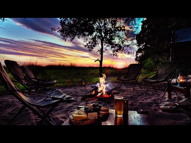 Cozy Campfire | Relaxing Guitar Music & Peaceful Piano