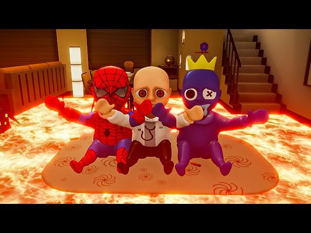 DAILY Life OF Doctor, Blue, Spider-Man, Huggy Wuggy Baby! Funny Moments in Baby In Yellow