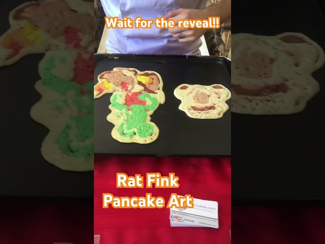 Rat Fink pancake art #ratfink #pancake #shorts #hotrod #cars #lowbrowart @STLPinstripes