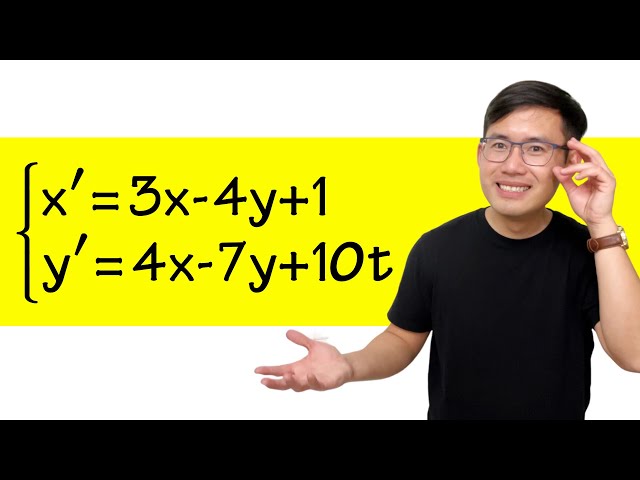 System of differential equations by elimination, ex1