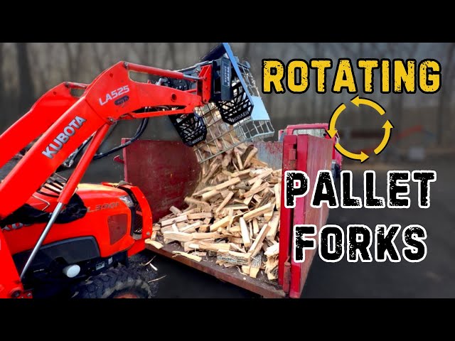 #461 FIRST EVER Rotating Pallet Forks on a COMPACT Tractor!!!