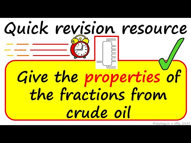 Fractional Distillation - a revision quiz about the properties of the fractions