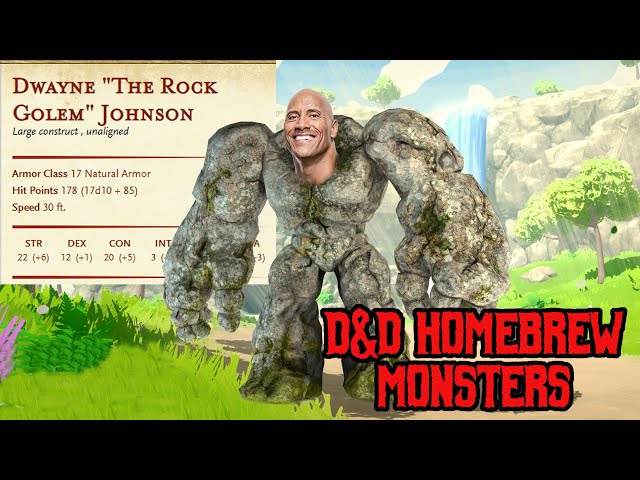 DnD Homebrew Monsters - Dwayne the rock golum Johnson