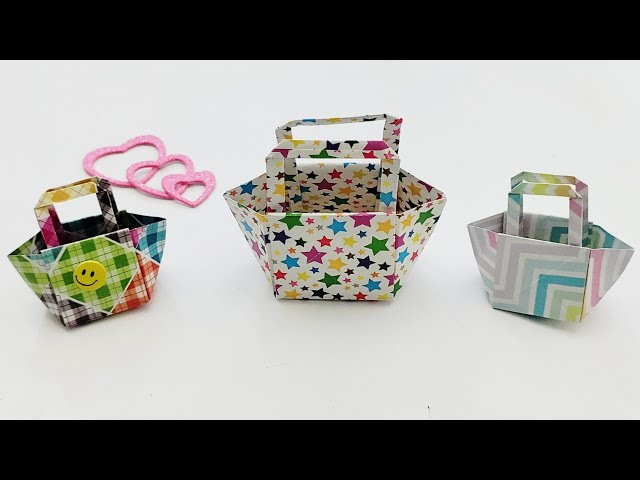 DIY how to make easy paper craft handbag | do it with kids at home | origami tutorial
