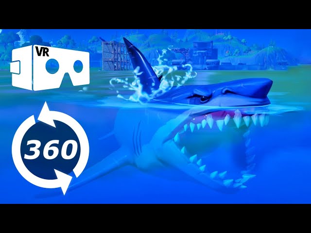 🦈 360 VR video Shark Attack Fortnite Season 3 New Sharks Virtual Reality 4K