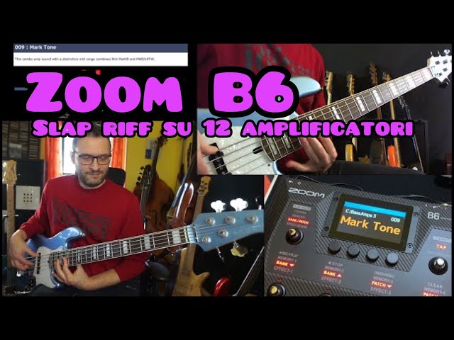 Zoom B6 Bass prova 12 preset AMP riff in stile Slap