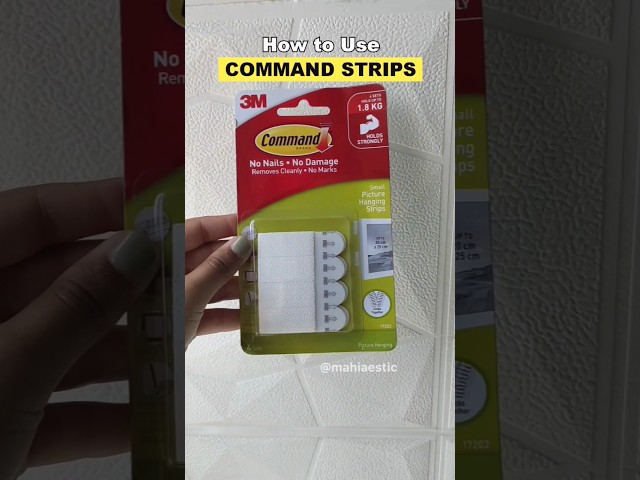 Command Strips How to Apply & Remove | Step by Step Tutorial✨