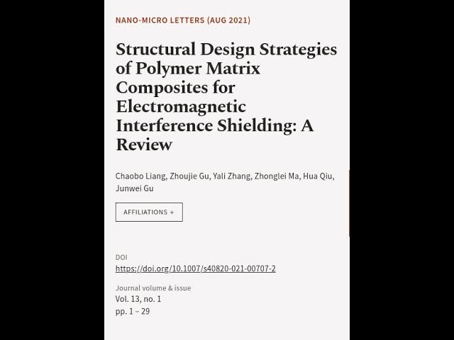 Structural Design Strategies of Polymer Matrix Composites for Electromagnetic Interfe... | RTCL.TV
