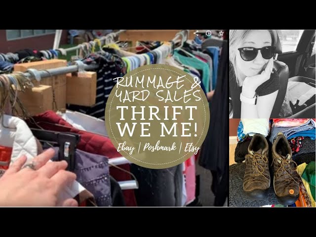 THRIFT WITH ME for Poshmark, Ebay & Etsy | HUGE Rummage & Yard Sale HAUL to Sell Online | Reseller