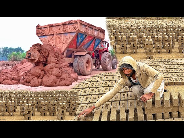 Amazing Handmade Manufacturing Process Of BRICKS| How BRICKS are Manufactured in Pakistan.