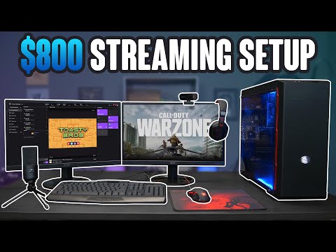 $800 FULL Streaming Setup (PC, Monitors, Mic, Webcam & MORE)