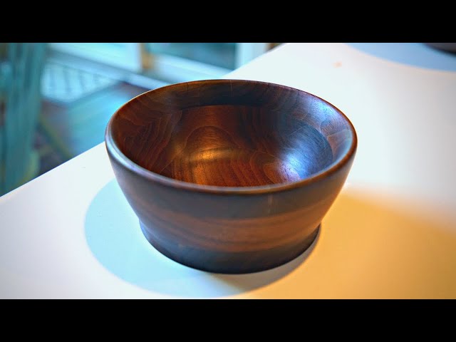 My Dad gave me some special walnut and I transformed it into a bowl!