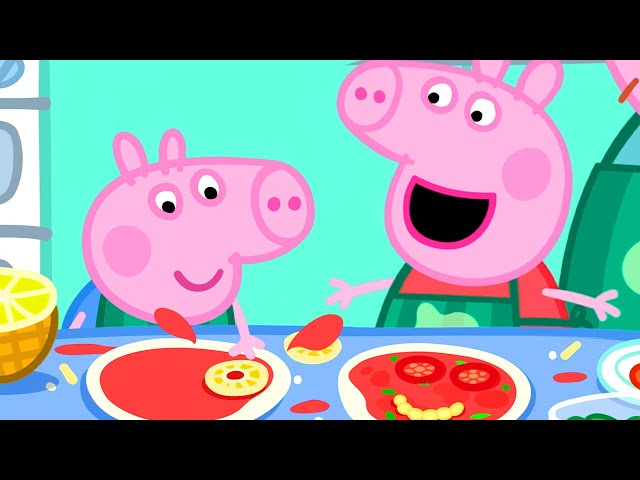 Making Pizza with Peppa Pig | Family Kids Cartoon