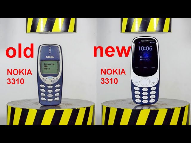 HYDRAULIC PRESS VS OLD AND NEW NOKIA 3310